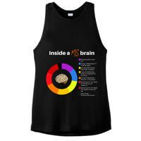 Inside A Ms Brain Multiple Sclerosis Awareness Chart Ladies PosiCharge Tri-Blend Wicking Tank