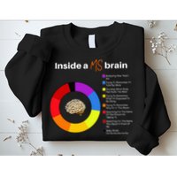 Inside A Ms Brain Multiple Sclerosis Awareness Chart Sweatshirt