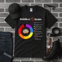 Inside A Ms Brain Multiple Sclerosis Awareness Chart Tall T-Shirt