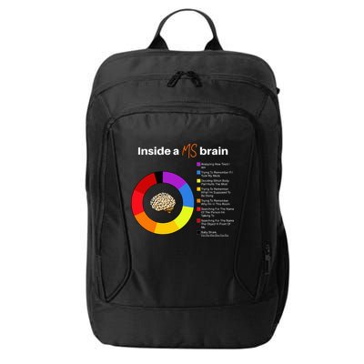 Inside A Ms Brain Multiple Sclerosis Awareness Chart City Backpack