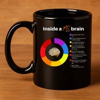 Inside A Ms Brain Multiple Sclerosis Awareness Chart 11oz C Handle Ceramic Mug