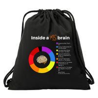Inside A Ms Brain Multiple Sclerosis Awareness Chart Drawstring Bag