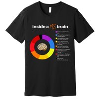 Inside A Ms Brain Multiple Sclerosis Awareness Chart Premium T-Shirt