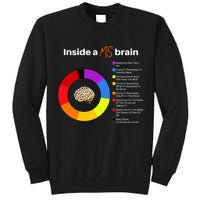 Inside A Ms Brain Multiple Sclerosis Awareness Chart Tall Sweatshirt