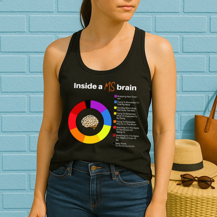 Inside A Ms Brain Multiple Sclerosis Awareness Chart Womens Tank Top