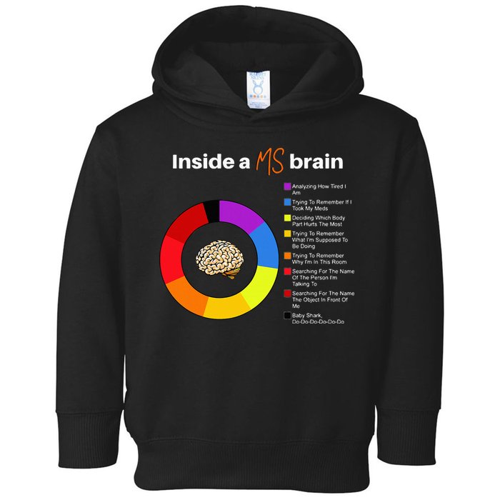 Inside A Ms Brain Multiple Sclerosis Awareness Chart Toddler Hoodie