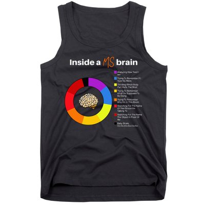 Inside A Ms Brain Multiple Sclerosis Awareness Chart Tank Top