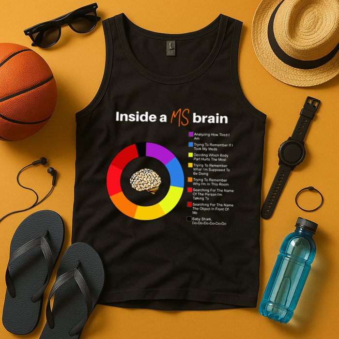 Inside A Ms Brain Multiple Sclerosis Awareness Chart Tank Top