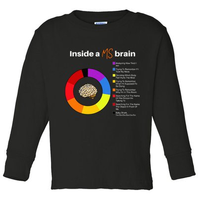 Inside A Ms Brain Multiple Sclerosis Awareness Chart Toddler Long Sleeve Shirt