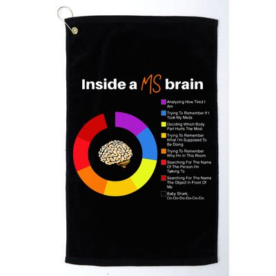 Inside A Ms Brain Multiple Sclerosis Awareness Chart Golf Towel