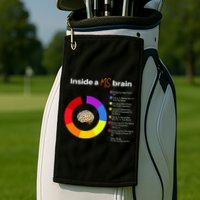 Inside A Ms Brain Multiple Sclerosis Awareness Chart Golf Towel