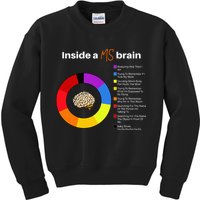 Inside A Ms Brain Multiple Sclerosis Awareness Chart Kids Sweatshirt