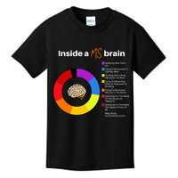 Inside A Ms Brain Multiple Sclerosis Awareness Chart Kids T-Shirt