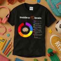 Inside A Ms Brain Multiple Sclerosis Awareness Chart Kids T-Shirt