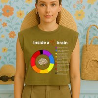 Inside A Ms Brain Multiple Sclerosis Awareness Chart Garment-Dyed Women's Muscle Tee
