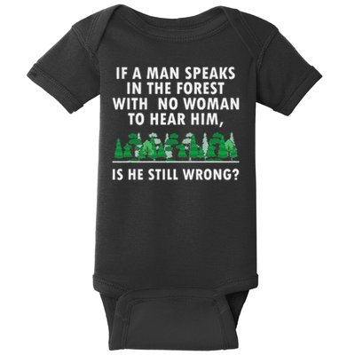 If A Man Speaks In The Forest With No Woman To Hear Baby Bodysuit