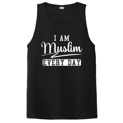 I Am Muslim Every Day Islam Quran Mosque Ramadan Religion Meaningful Gift PosiCharge Competitor Tank