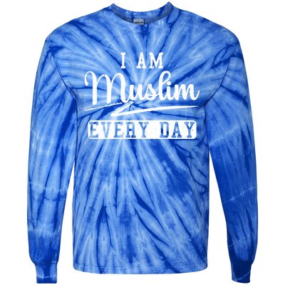 I Am Muslim Every Day Islam Quran Mosque Ramadan Religion Meaningful Gift Tie-Dye Long Sleeve Shirt