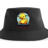 IM Awesome Math Confirms IM A Duck Funny Cute Duck Humor Sustainable Bucket Hat
