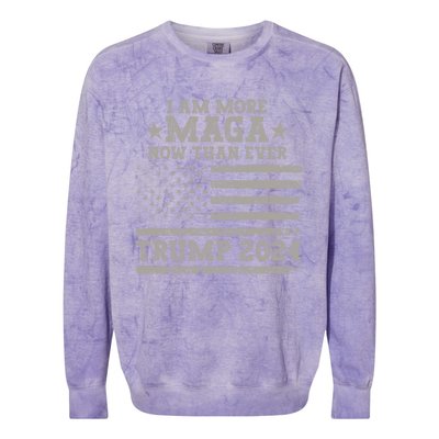 I Am More Maga Now Than Ever Trump 2024 Colorblast Crewneck Sweatshirt