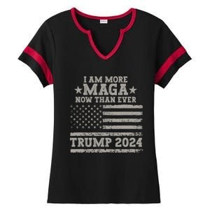 I Am More Maga Now Than Ever Trump 2024 Ladies Halftime Notch Neck Tee