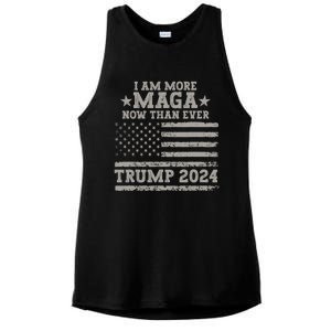 I Am More Maga Now Than Ever Trump 2024 Ladies PosiCharge Tri-Blend Wicking Tank