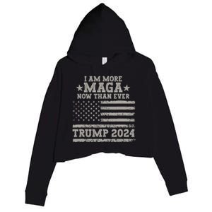 I Am More Maga Now Than Ever Trump 2024 Crop Fleece Hoodie