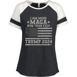 I Am More Maga Now Than Ever Trump 2024 Enza Ladies Jersey Colorblock Tee