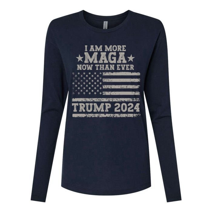 I Am More Maga Now Than Ever Trump 2024 Womens Cotton Relaxed Long Sleeve T-Shirt