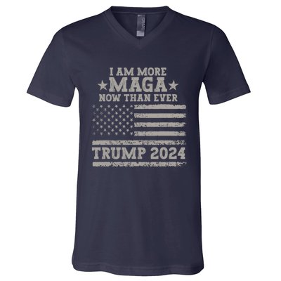 I Am More Maga Now Than Ever Trump 2024 V-Neck T-Shirt