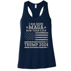 I Am More Maga Now Than Ever Trump 2024 Women's Racerback Tank