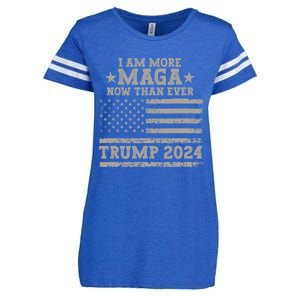 I Am More Maga Now Than Ever Trump 2024 Enza Ladies Jersey Football T-Shirt