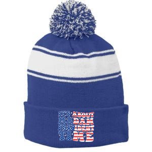 ItS About Madam President Time Election Vote Madam Feminist Gift Stripe Pom Pom Beanie