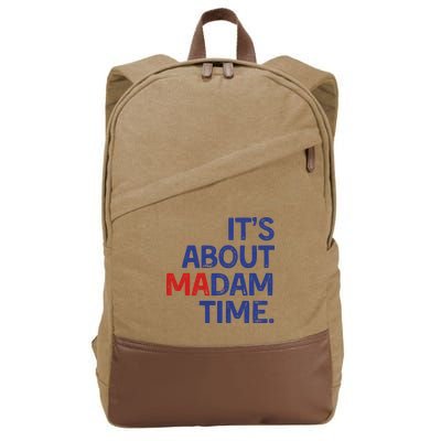 ItS About Madam Time Cotton Canvas Backpack