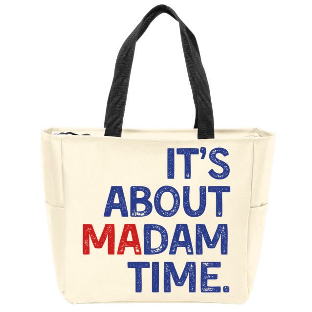 ItS About Madam Time Zip Tote Bag