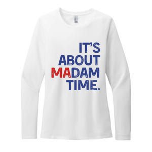 ItS About Madam Time Womens CVC Long Sleeve Shirt