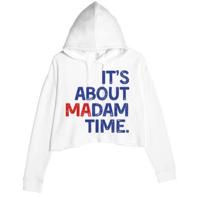 ItS About Madam Time Crop Fleece Hoodie