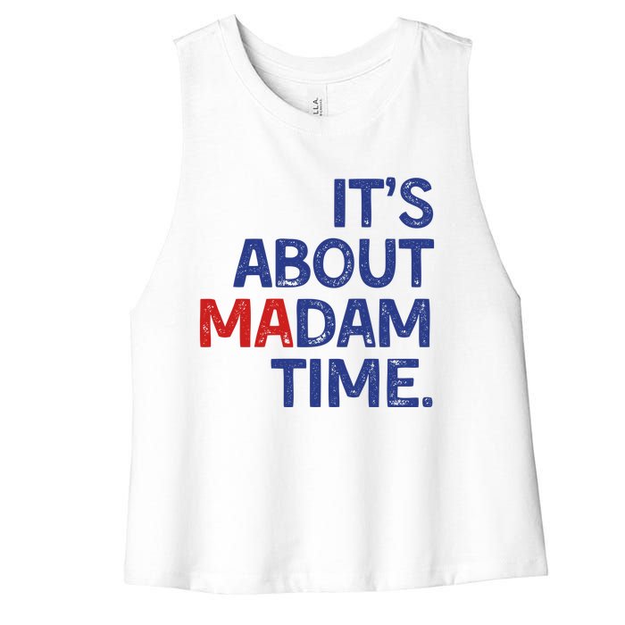 ItS About Madam Time Women's Racerback Cropped Tank