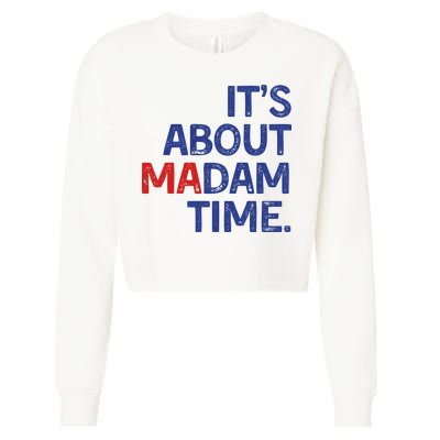 ItS About Madam Time Cropped Pullover Crew