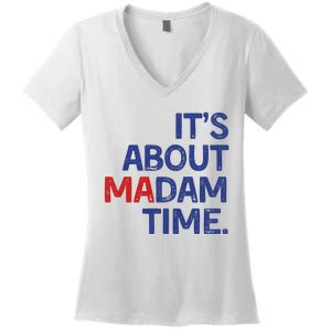 ItS About Madam Time Women's V-Neck T-Shirt