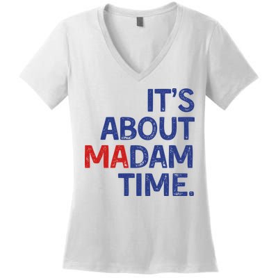 ItS About Madam Time Women's V-Neck T-Shirt