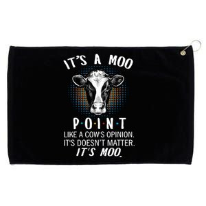 Its A Moo P O I N T Like A Cows Opinion Its Doesnt Gift Grommeted Golf Towel