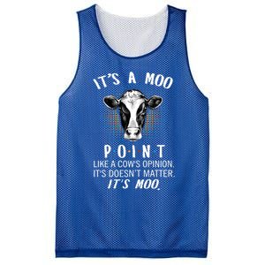 Its A Moo P O I N T Like A Cows Opinion Its Doesnt Gift Mesh Reversible Basketball Jersey Tank