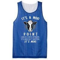 Its A Moo P O I N T Like A Cows Opinion Its Doesnt Gift Mesh Reversible Basketball Jersey Tank