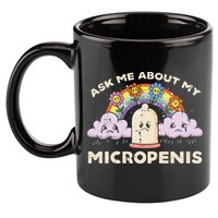 Inappropriate Ask Me About My Micro Funny Humor Joke Gag Gift 11oz C Handle Ceramic Mug