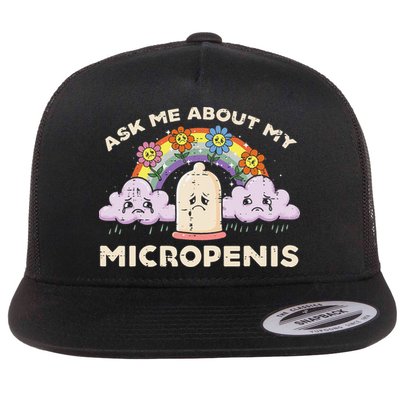 Inappropriate Ask Me About My Micro Funny Humor Joke Gag Gift Flat Bill Trucker Hat