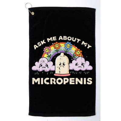 Inappropriate Ask Me About My Micro Funny Humor Joke Gag Gift Golf Towel