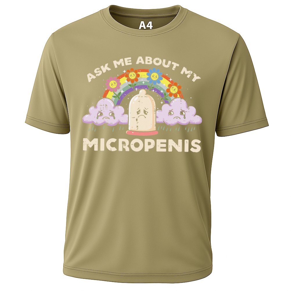 Inappropriate Ask Me About My Micro Funny Humor Joke Gag Gift Cooling Performance Crew T-Shirt