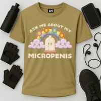 Inappropriate Ask Me About My Micro Funny Humor Joke Gag Gift Cooling Performance Crew T-Shirt