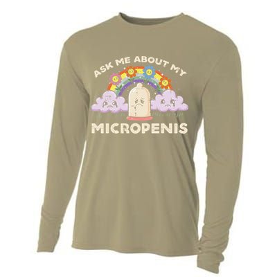 Inappropriate Ask Me About My Micro Funny Humor Joke Gag Gift Cooling Performance Long Sleeve Crew